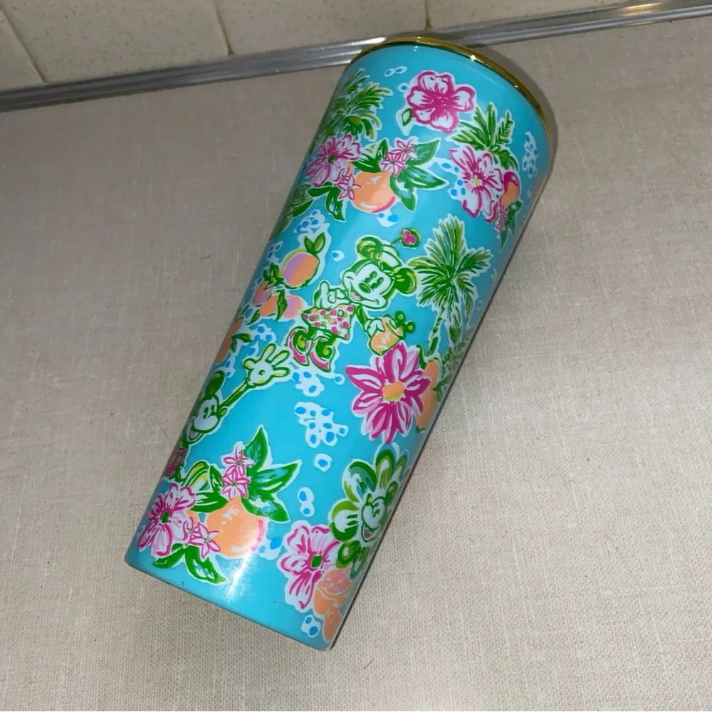 Lilly Pulitzer Disney Tumbler‎ Cup Mickey Minnie Mouse Ibiza Lilly Loves Disney